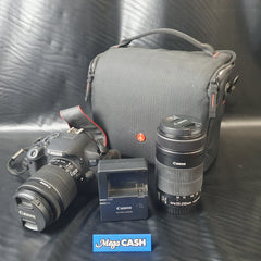 Canon - EOS 700D Digital Camera - with 18-55mm Lens & 55-250mm Lens + Charger & Bag