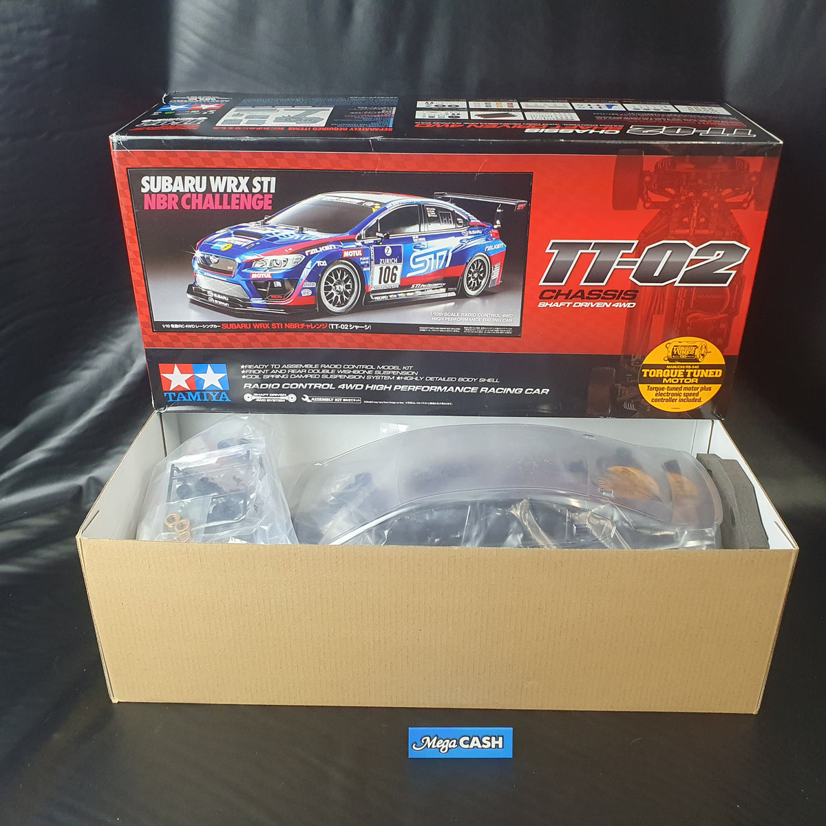 TAMIYA - 1/10 SCALE R/C 4WD HIGH PERFORMANCE RACING CAR SUBARU WRX STI NBR CHALLENGE（TT-02 CHASSIS) 58645