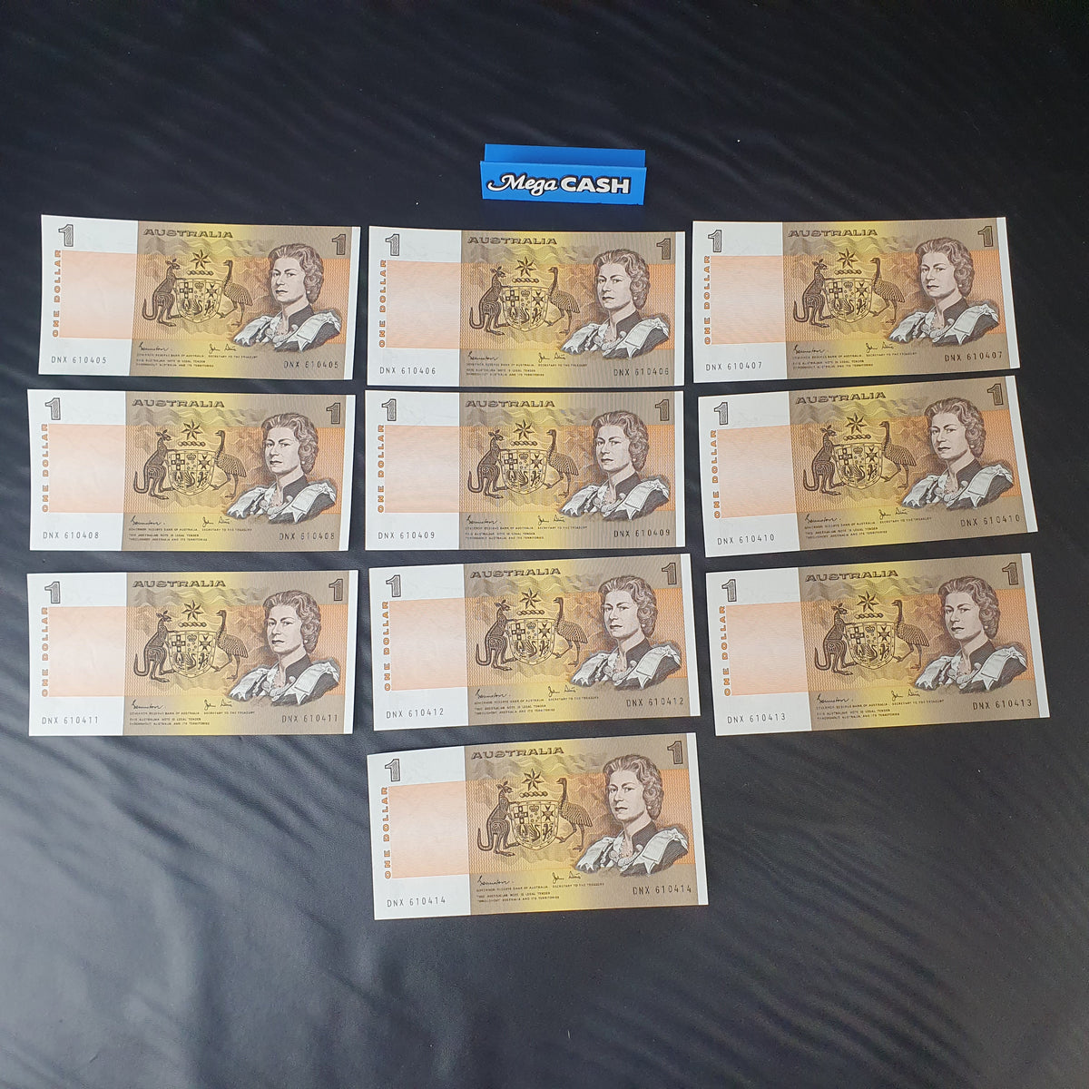 10 x $1 BANK NOTE - Uncirculated - Consecutive Numbers