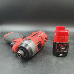Milwaukee - M12FID 12V Li-ion Cordless Fuel 1/4" Hex Impact Driver + 2.0Ah Battery