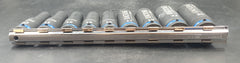 KINCROME - Deep Impact Socket 1/2" Drive - 10-24mm - 9 Piece Rail