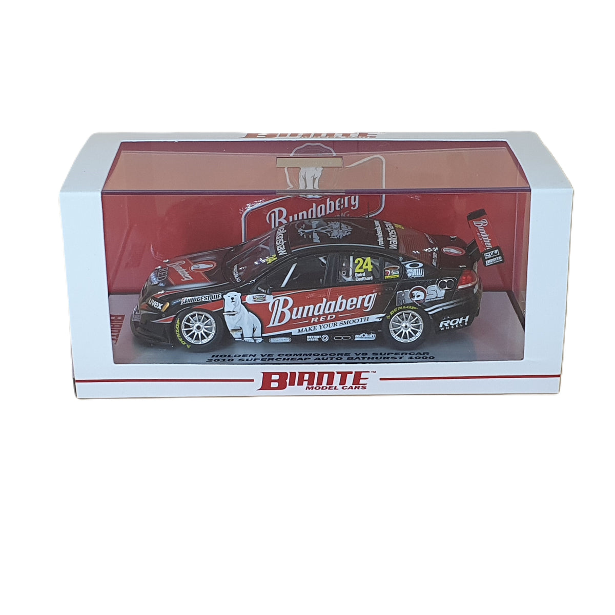 1:43 Coulthard Baird #24 Bundaberg Red Holden VE Commodore Bathurst 2010 Biante