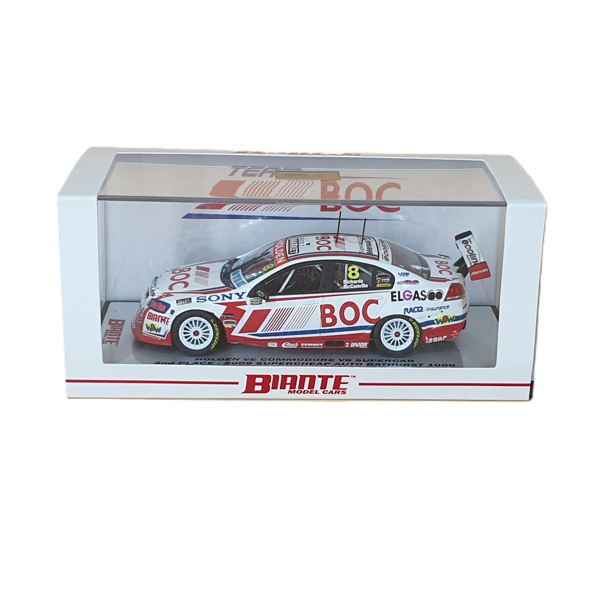 1:43 Biante Holden VE Commodore V8 Supercar 2nd Place - 2009 Supercheap Auto Bathurst 1000