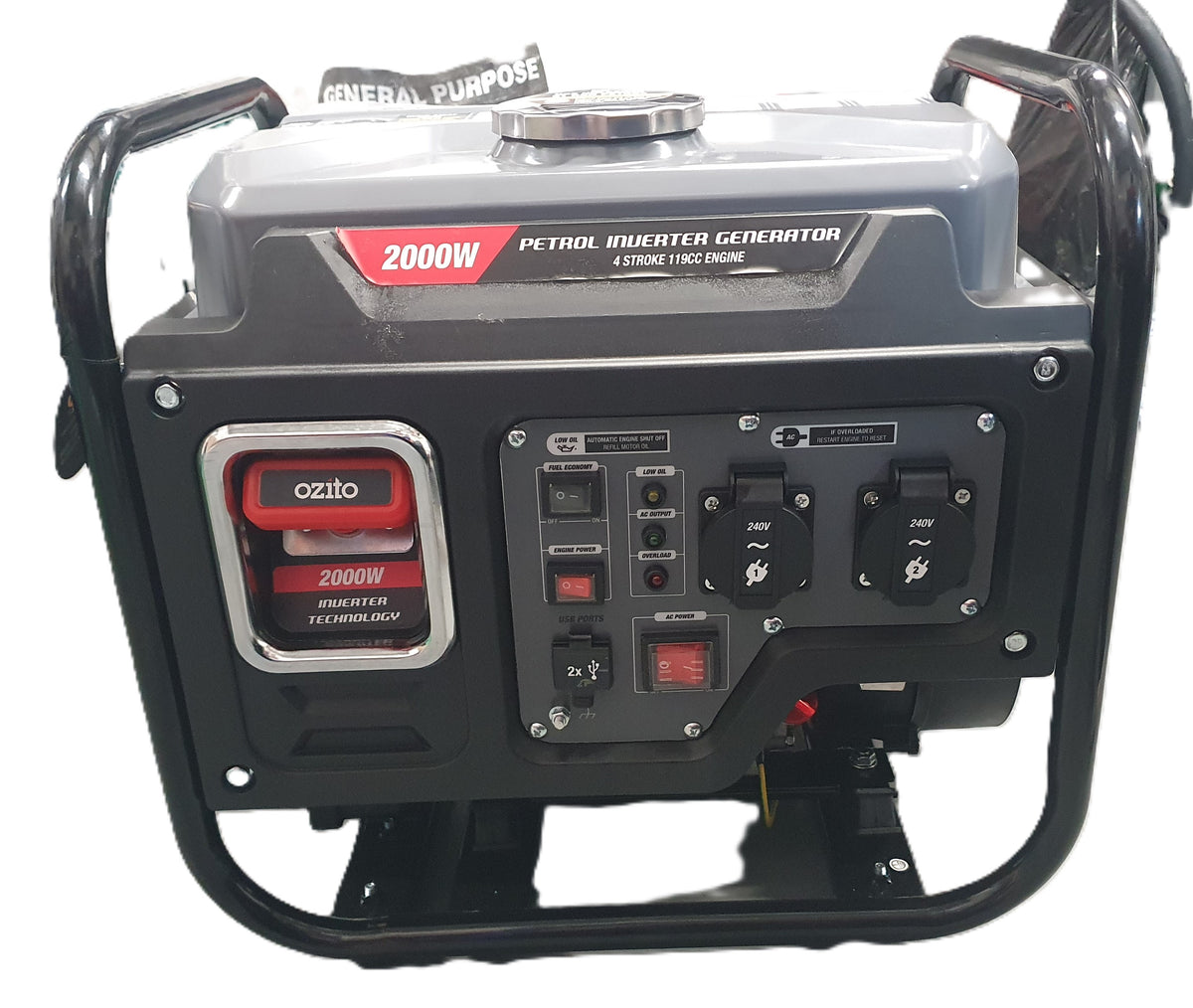 Ozito 2000W Petrol Inverter Generator