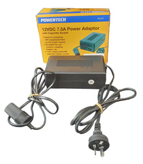 Powertech - MP3575 - Regulated Switchmode Power Supply 100-240VAC to 12VDC 7.5A with Cigarette Socket
