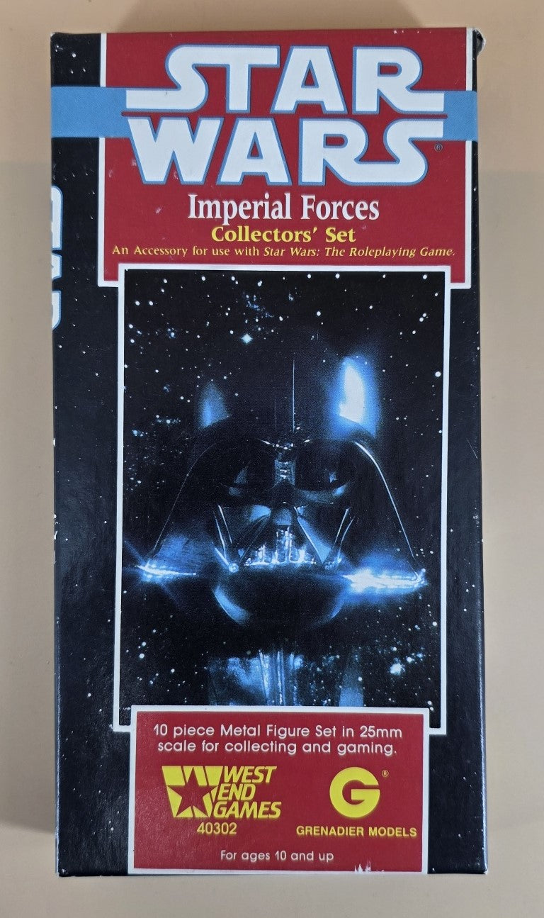 West End Games 1988 Star Wars Imperial Forces- 10 Piece 25mm Metal Figures in Box - Excellent Condition