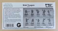 West End Games 1990 Star Wars Rebel Troopers Adventure Set - 10 Piece 25mm Metal Figures in Box
