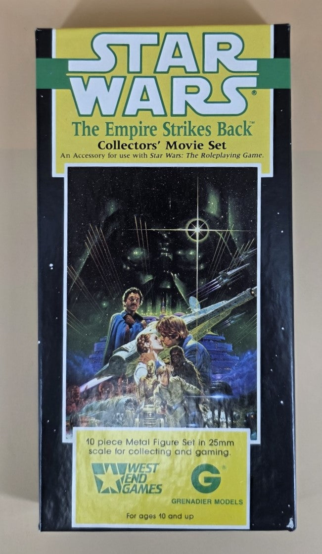 West End Games 1989 Star Wars  The Empire Strikes Back Collectors Movie Set - 10 Piece 25mm Metal Figures in Box