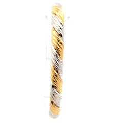 18ct Twisted Two-Tone Yellow Gold Bangle Bracelet
