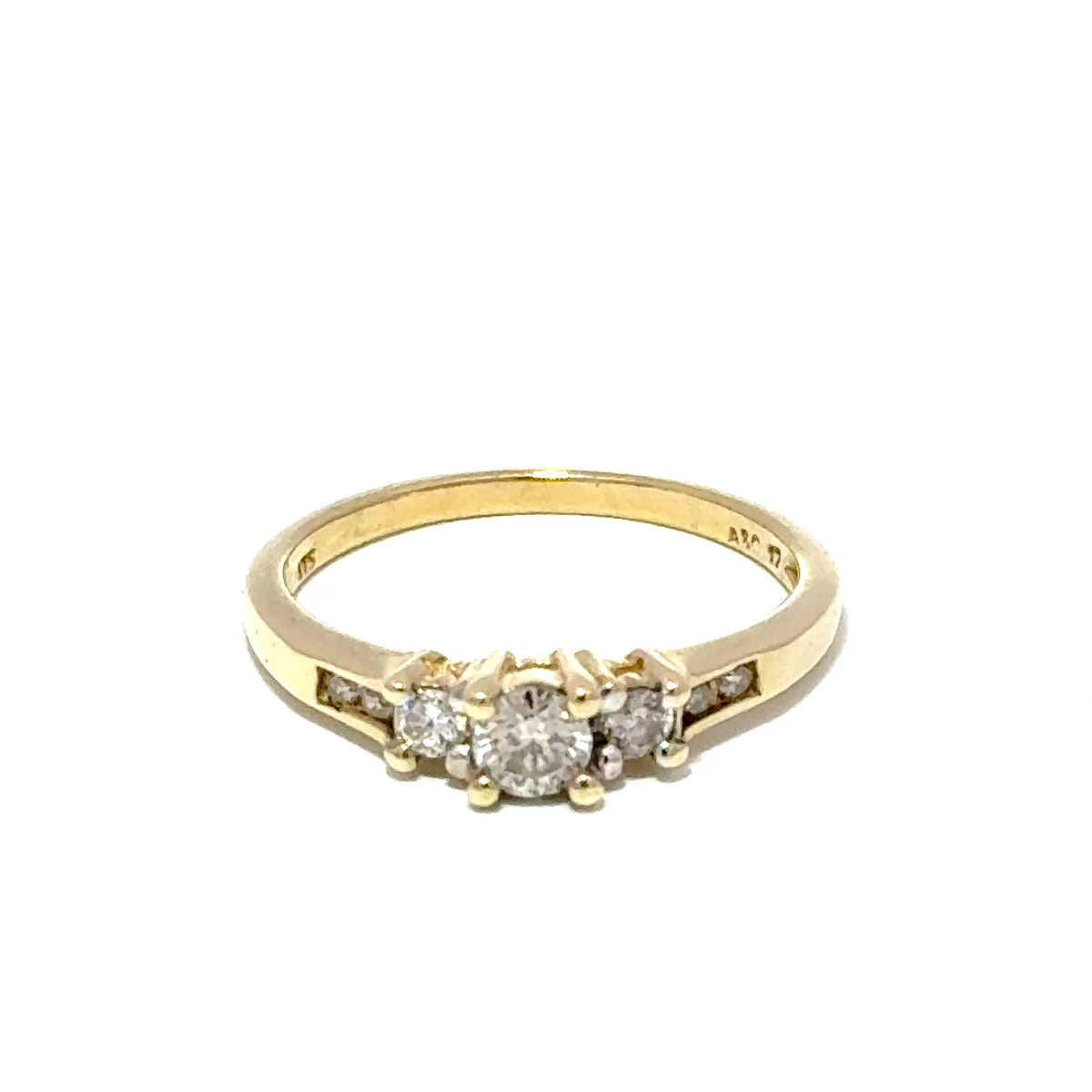 9ct Yellow Gold Multi-Stone Diamond Ring