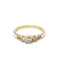 9ct Yellow Gold Multi-Stone Diamond Ring