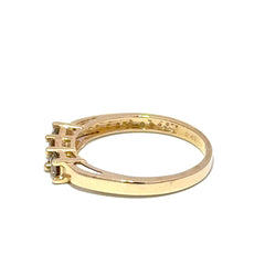 10ct Champagne Diamond Three-Stone Ring