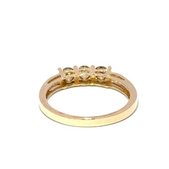 10ct Champagne Diamond Three-Stone Ring