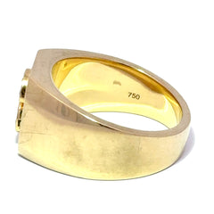 18ct Yellow Gold Diamond Initial 'S' Signet Ring