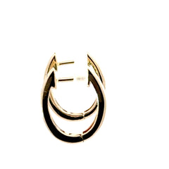 9ct Yellow Gold Diamond Channel Set Hoop Earrings