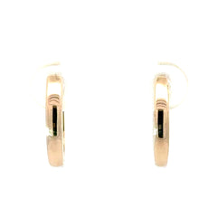 9ct Yellow Gold Diamond Channel Set Hoop Earrings