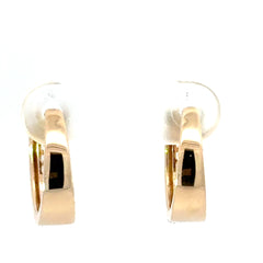 9ct Yellow Gold Cubic Zirconia Baguette and Round Hoop Earrings