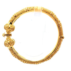 21ct Yellow Gold Filigree Bangle Bracelet