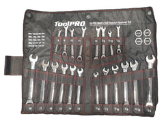 ToolPRO Ratchet Spanner Set Metric/SAE 20 Piece