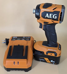 AEG 18V Fusion Stealth Impact Driver (A18FSIDBL0) with Battery and Charger - Like New