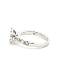 9ct White Gold Diamond Cluster Ring with Accented Ring