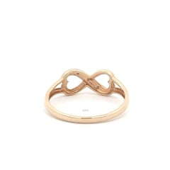 9ct Yellow Gold Diamond Accent Infinity Ring