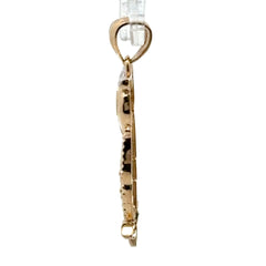 9ct Yellow Gold Two-Tone Openwork Owl Pendant