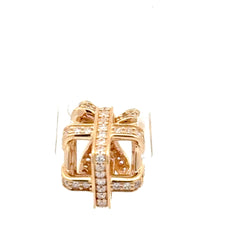 14ct Pandora Yellow Gold Diamond Bow Cocktail Ring