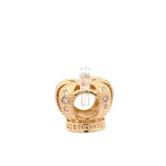 14ct Pandora Yellow Gold Diamond Crown Pendant