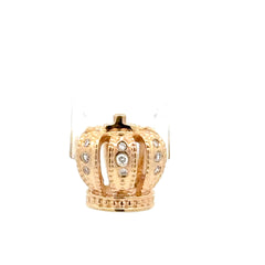 14ct Pandora Yellow Gold Diamond Crown Pendant