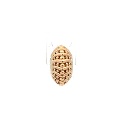 14ct Pandora Yellow Gold Textured Barrel Charm Bead