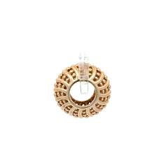 14ct Pandora Yellow Gold Textured Barrel Charm Bead