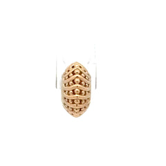 14ct Pandora Yellow Gold Textured Barrel Charm Bead