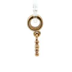 14ct Pandora Yellow Gold Beaded Cross Dangle Charm