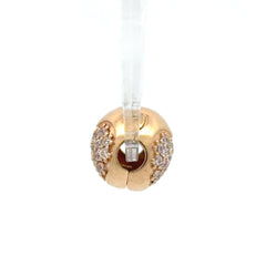 14ct Pandora Yellow Gold Pavé Cubic Zirconia Heart Clasp Charm