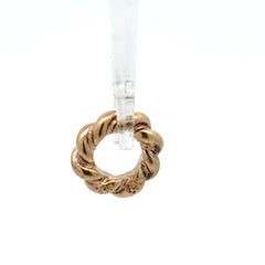 14ct Pandora Yellow Gold Twisted Rope Hoop Charm