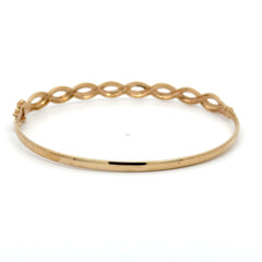 9ct Yellow Gold Diamond Twist Bangle