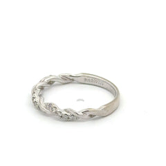 9ct White Gold Diamond Twisted Eternity Ring