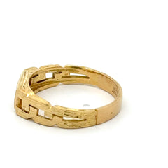 18ct Textured Yellow Gold Diamond Cluster Signet Ring