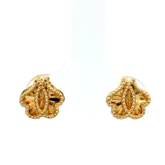 18ct Yellow Gold Floral Stud Earrings
