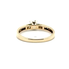 9ct Yellow Gold Diamond Cluster Engagement Ring