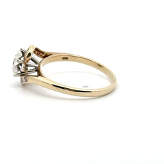 9ct Yellow Gold Diamond Bypass Cocktail Ring