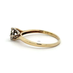 9ct Yellow Gold Diamond Bypass Cluster Ring