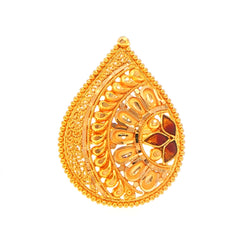 22ct Yellow Gold Ornate Teardrop Cocktail Ring