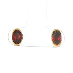 9ct Yellow Gold Oval Stud Earrings
