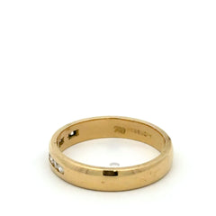 18ct Yellow Gold Channel-Set Diamond Band Ring
