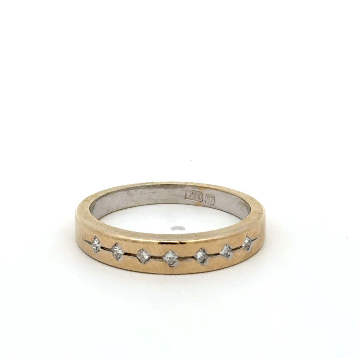 18ct Yellow Gold Diamond Band Ring
