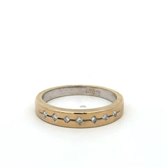 18ct Yellow Gold Diamond Band Ring