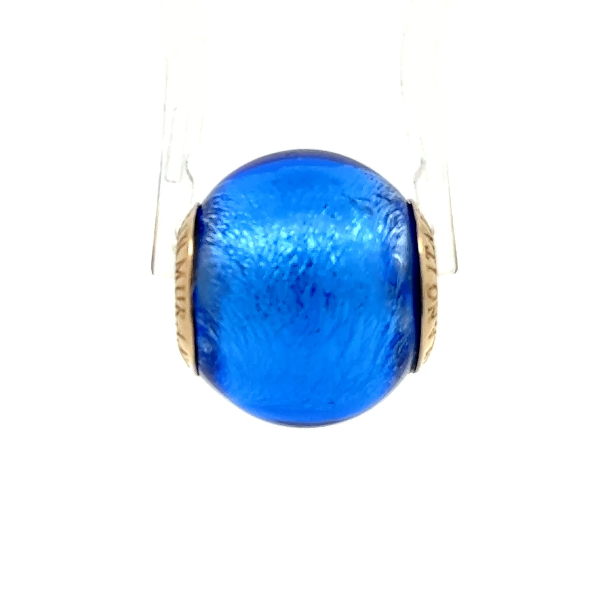 Pandora 9ct Yellow Gold Murano Italy Glass Ball Charm Bead