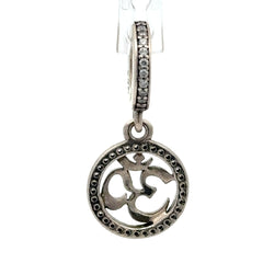 Pandora Silver Om Symbol Dangle Charm